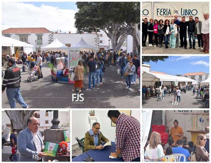 Collage de fotos de la jornada de este domingo en la plaza de San Juan/TA.